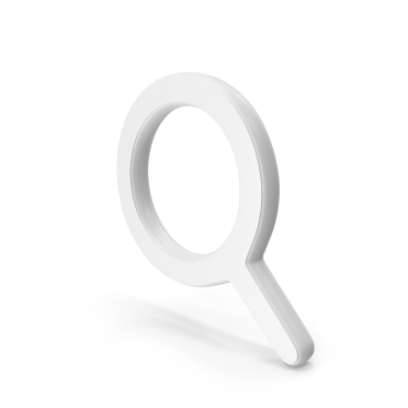 White Magnifying Glass Symbol.H03.2k